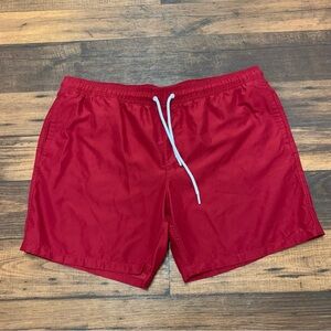 Amazon Essentials Men's 9" Quick-Dry Swim Trunk Shorts Red XXL